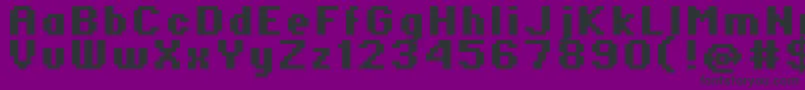 Standard0766-fontti – mustat fontit violetilla taustalla