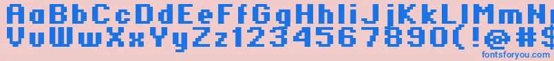 Standard0766 Font – Blue Fonts on Pink Background