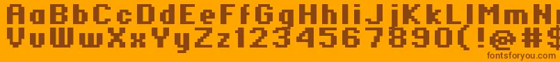 Standard0766 Font – Brown Fonts on Orange Background