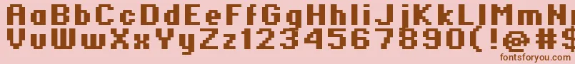 Standard0766 Font – Brown Fonts on Pink Background