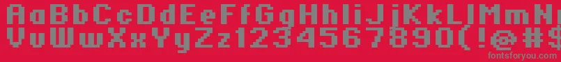 Standard0766 Font – Gray Fonts on Red Background