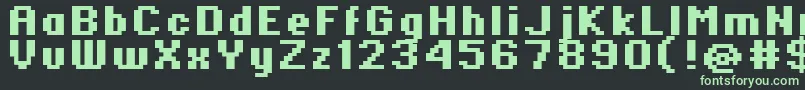 Standard0766 Font – Green Fonts on Black Background