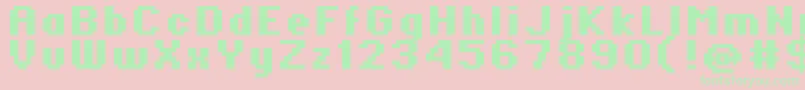 Standard0766 Font – Green Fonts on Pink Background