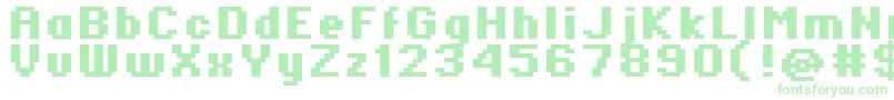 Standard0766 Font – Green Fonts on White Background