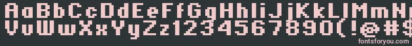 Standard0766 Font – Pink Fonts on Black Background