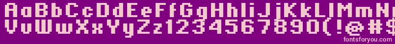 Standard0766 Font – Pink Fonts on Purple Background
