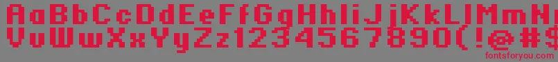 Standard0766 Font – Red Fonts on Gray Background
