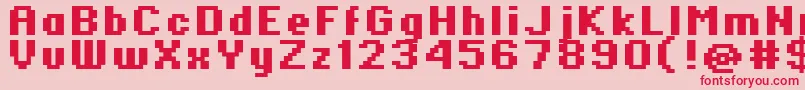 フォントStandard0766 – ピンクの背景に赤い文字