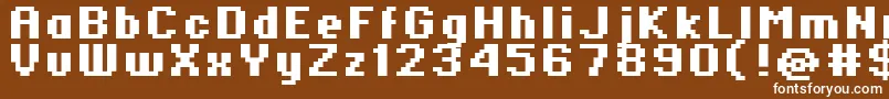 Standard0766 Font – White Fonts on Brown Background