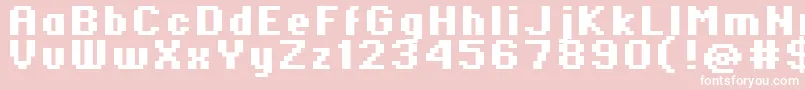 Standard0766 Font – White Fonts on Pink Background