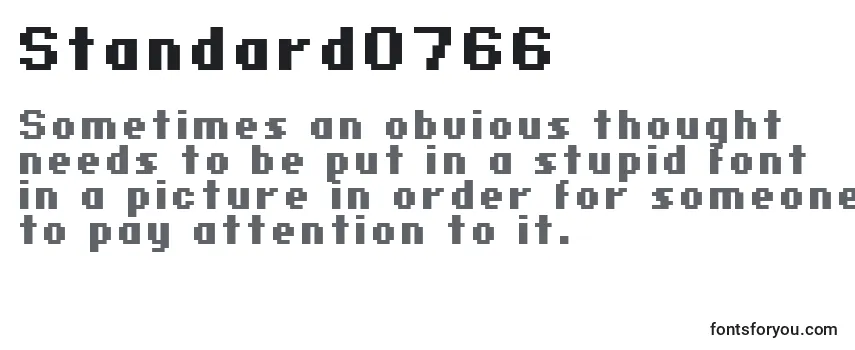 Review of the Standard0766 Font