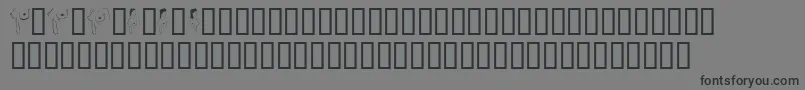 FemaleBodyParts Font – Black Fonts on Gray Background