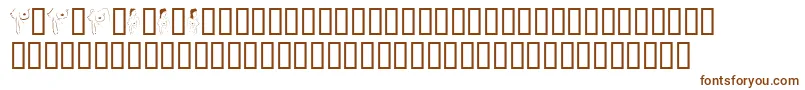 FemaleBodyParts Font – Brown Fonts on White Background