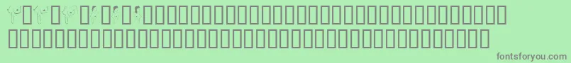 FemaleBodyParts Font – Gray Fonts on Green Background