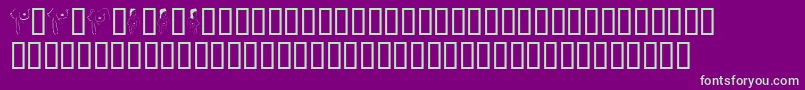 FemaleBodyParts Font – Green Fonts on Purple Background