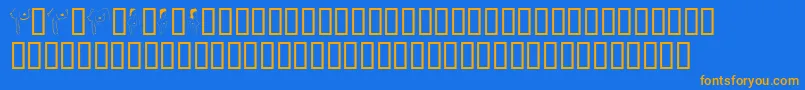 FemaleBodyParts Font – Orange Fonts on Blue Background