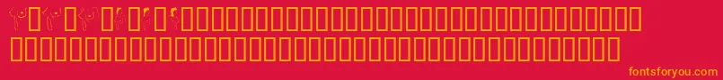 FemaleBodyParts Font – Orange Fonts on Red Background