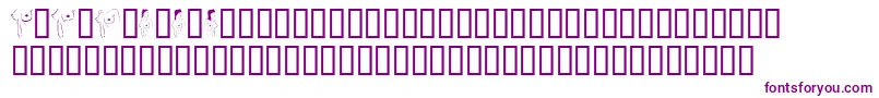 FemaleBodyParts Font – Purple Fonts on White Background
