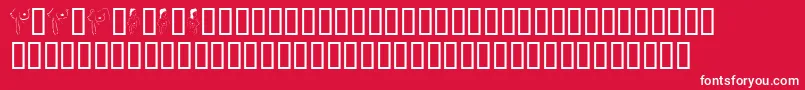 FemaleBodyParts Font – White Fonts on Red Background