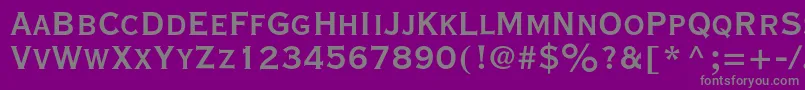 フォントVacansiacBold – 紫の背景に灰色の文字