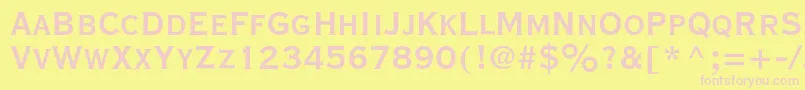 VacansiacBold Font – Pink Fonts on Yellow Background