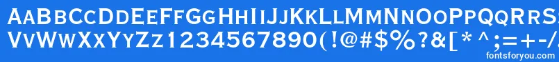 フォントVacansiacBold – 青い背景に白い文字