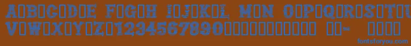 CfmexicanapersonaluseRegul Font – Blue Fonts on Brown Background