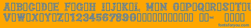 CfmexicanapersonaluseRegul Font – Blue Fonts on Orange Background