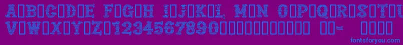 CfmexicanapersonaluseRegul Font – Blue Fonts on Purple Background