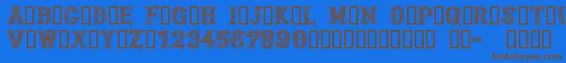 CfmexicanapersonaluseRegul Font – Brown Fonts on Blue Background