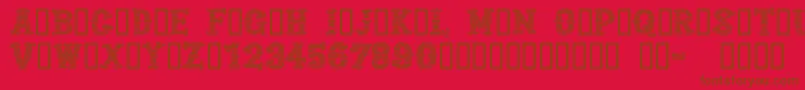 CfmexicanapersonaluseRegul Font – Brown Fonts on Red Background