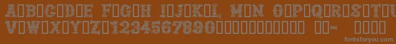 CfmexicanapersonaluseRegul Font – Gray Fonts on Brown Background
