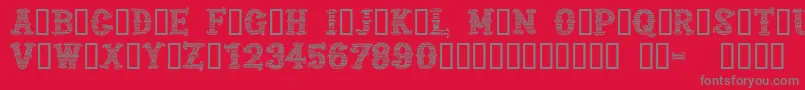 CfmexicanapersonaluseRegul Font – Gray Fonts on Red Background
