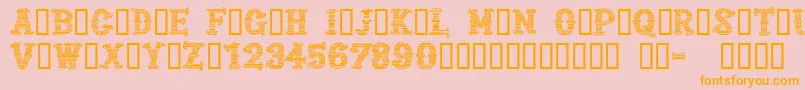 CfmexicanapersonaluseRegul Font – Orange Fonts on Pink Background