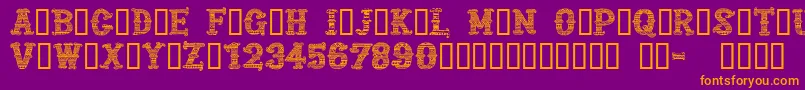 CfmexicanapersonaluseRegul Font – Orange Fonts on Purple Background