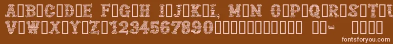 CfmexicanapersonaluseRegul Font – Pink Fonts on Brown Background