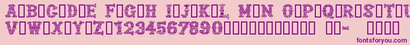 CfmexicanapersonaluseRegul Font – Purple Fonts on Pink Background