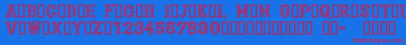 CfmexicanapersonaluseRegul Font – Red Fonts on Blue Background