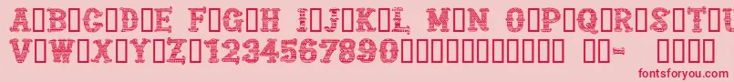 CfmexicanapersonaluseRegul Font – Red Fonts on Pink Background