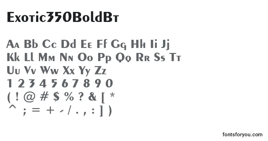 Exotic350BoldBtフォント–アルファベット、数字、特殊文字