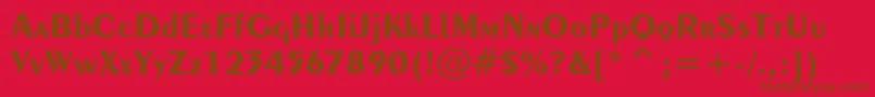 Exotic350BoldBt Font – Brown Fonts on Red Background