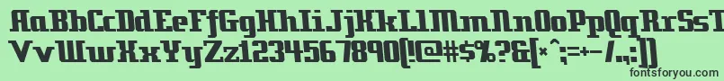 Zenith2000 Font – Black Fonts on Green Background