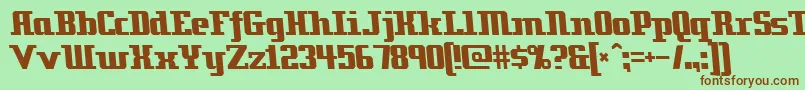 Zenith2000 Font – Brown Fonts on Green Background