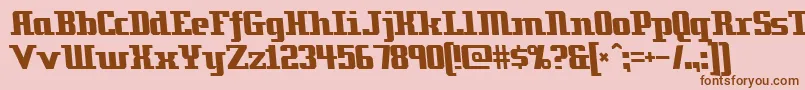 Zenith2000 Font – Brown Fonts on Pink Background