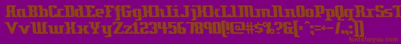 Zenith2000-Schriftart – Braune Schriften auf violettem Hintergrund