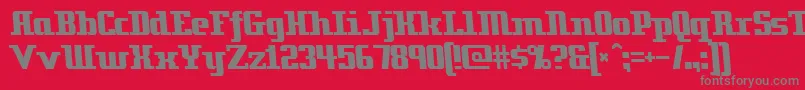 Zenith2000 Font – Gray Fonts on Red Background