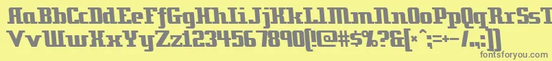 Zenith2000 Font – Gray Fonts on Yellow Background