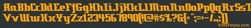 Zenith2000 Font – Orange Fonts on Black Background