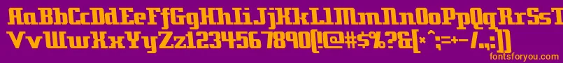 Zenith2000 Font – Orange Fonts on Purple Background