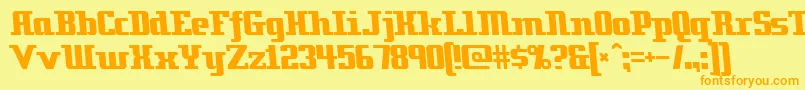 Zenith2000 Font – Orange Fonts on Yellow Background